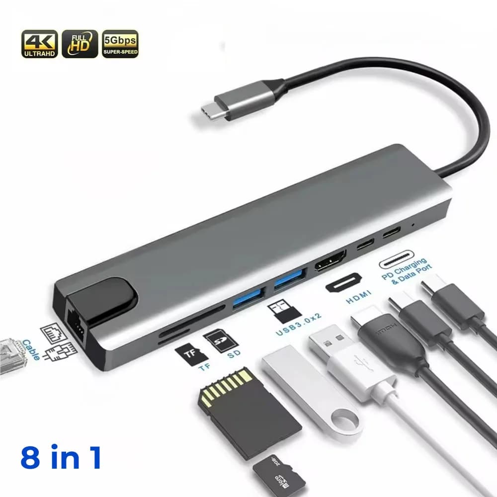 USB C Adapter 8 in 1