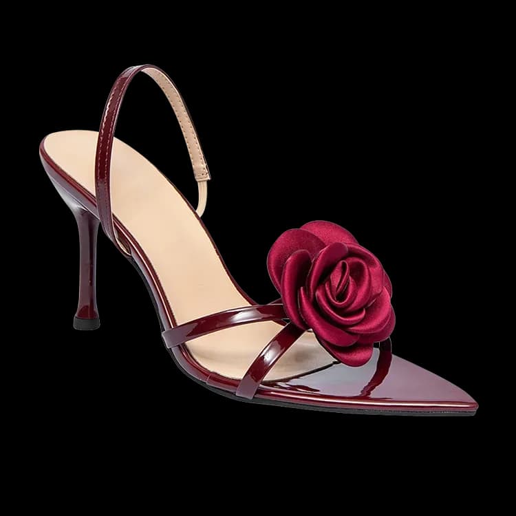 Open Toe Flowers High Heels